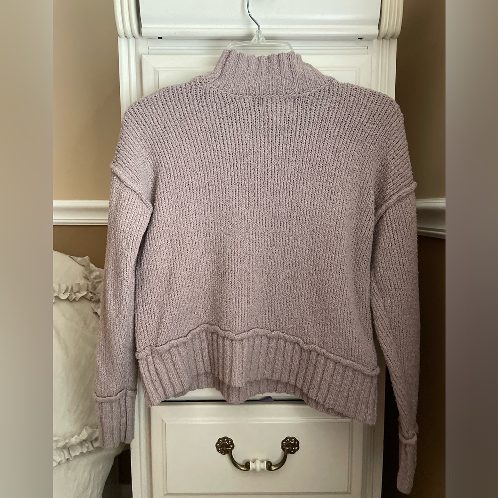 Pink Rose Light Pink Turtleneck Sweater - Picture 4 of 4